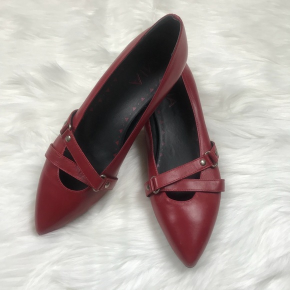 Mia Shoes - Women’s Mia Red Flats Size 9